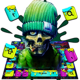 keyboard.theme.graffiti.skull.smoke