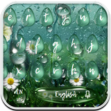 keyboard.theme.rain.drop.flower