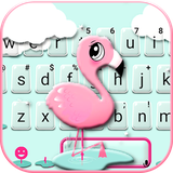 com.ikeyboard.theme.cartoon.pink.flamingo