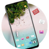 theme.white.boat.jungle.beach.refreshing.launcher.wallpaper