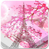 keyboard.theme.pink.flower.paris