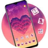 theme.love.pink.yellow.Illustration.launcher.wallpaper