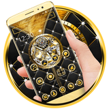 golden.clock.time.wallpaper