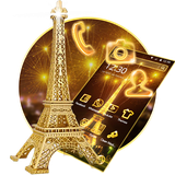 golden.paris.eiffel.tower.theme