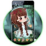 cartoon.girl.nature.cute