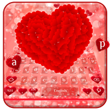 keyboard.theme.red.love.heart.flower