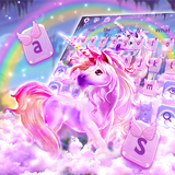 keyboard.theme.rainbow.unicorn.cloud.colorful