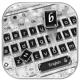 keyboard.theme.silver.glitter.bowknot