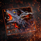 keyboard.theme.bloody.scary.wolf.fire