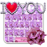 keyboard.theme.purple.glitter.love.diamond.shine
