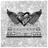 keyboard.theme.black.silver.glitter.heart
