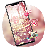 theme.romance.love.couple.walking.along.aisle.romantic.launcher.wallpaper