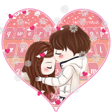 keyboard.theme.cute.winter.couple