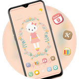 theme.hand.drawing.pink.cute.cartoon.girl.launcher.wallpaper