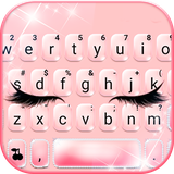 com.ikeyboard.theme.rose.gold.eye.lashes
