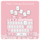 keyboard.theme.pink.vintage.cute.simple