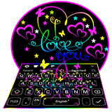 keyboard.theme.black.art.neon.colorful