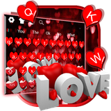 keyboard.theme.red.love.heart.rose