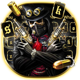keyboard.theme.skull.gun.wester