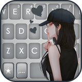 com.ikeyboard.theme.cool.cap.girl