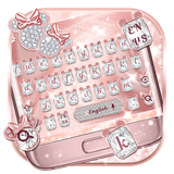keyboard.theme.rose.gold.cute.minnie