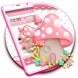 pink.mushroom.dot.wallpaper