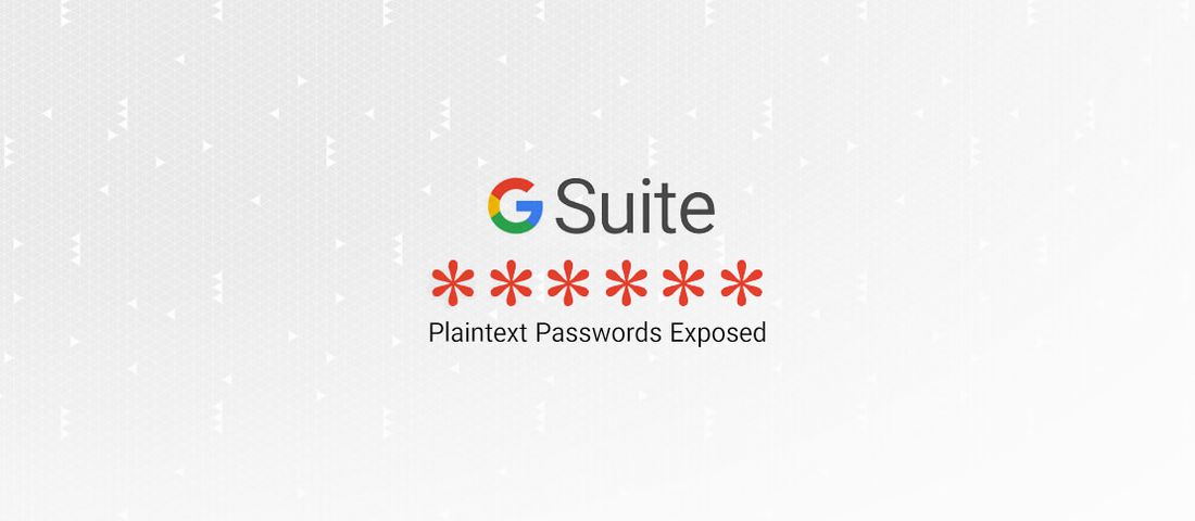 ذخیره‌سازی گذرواژه‌های GSuite به‌صورت متن عادی