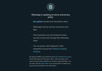 تعویق اجرای سیاست‌های جدید واتساپ