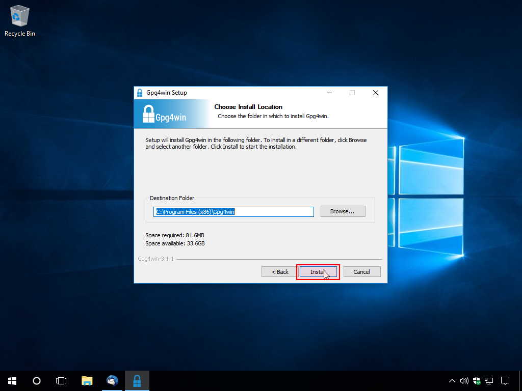 حذف GPG از برنامه Outlook 