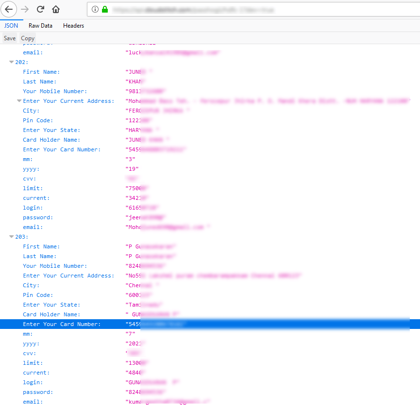 اطلاعات بانکی دزدیده شده، قابل دسترس در سرور مهاجمان