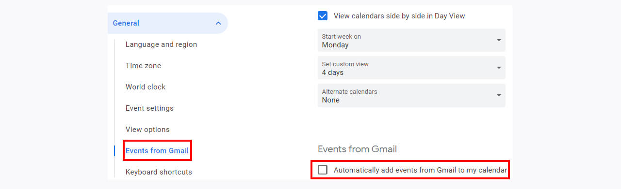 تنظیمات تقویم گوگل برای مقابله با هرزنامه